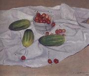 Felix Vallotton Still life with Cucumbers oil on canvas